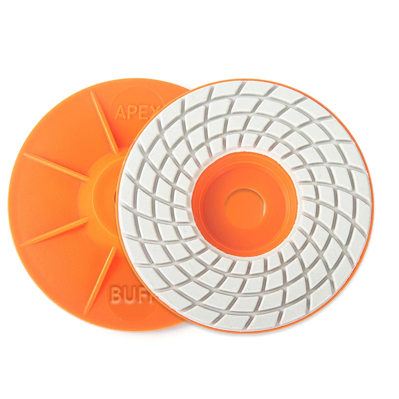 1Pc 4 Inch 100mm Abrasive Buckle Lock Diamond Wet Polishing Pad Flexible Disc For Stone Quartz Marble Granite Concrete Grinding