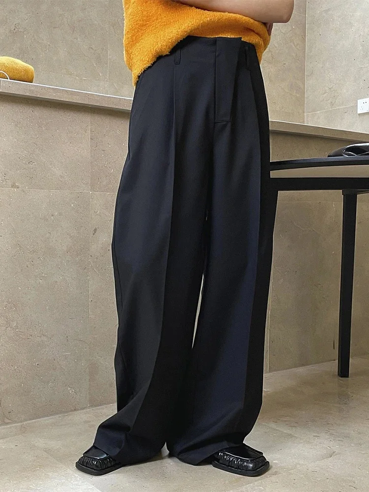 Solid Color Wide Leg Pants For Women Loose Casual High Waist Long Trousers 2025 New Spring Female Fashion 2N275