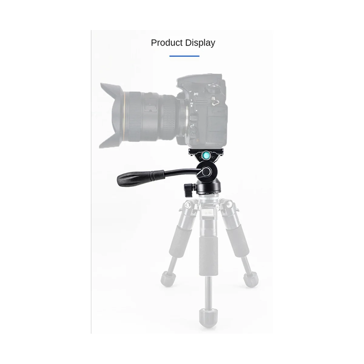 Mini Panoramic Tripod Head Hydraulic Fluid Video Damping Metal Head for Tripod Monopod Camera Holder Stand