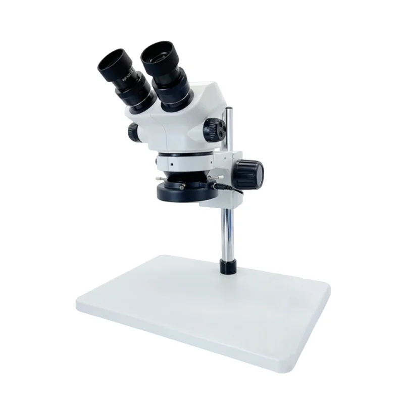 7X - 45X Continuous Zoom Magnification Stereo Microscope Industrial Binocular Microscope LED Ring Light For Phone PCB Soldering