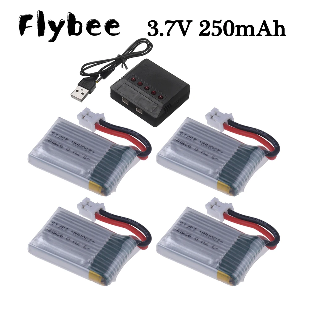 3.7V 250mAh Lipo Battery / Charger For JJRC H36 E010 E011 E013 Furibee F36 NH010 H36 RC Quadcopter Spare Parts