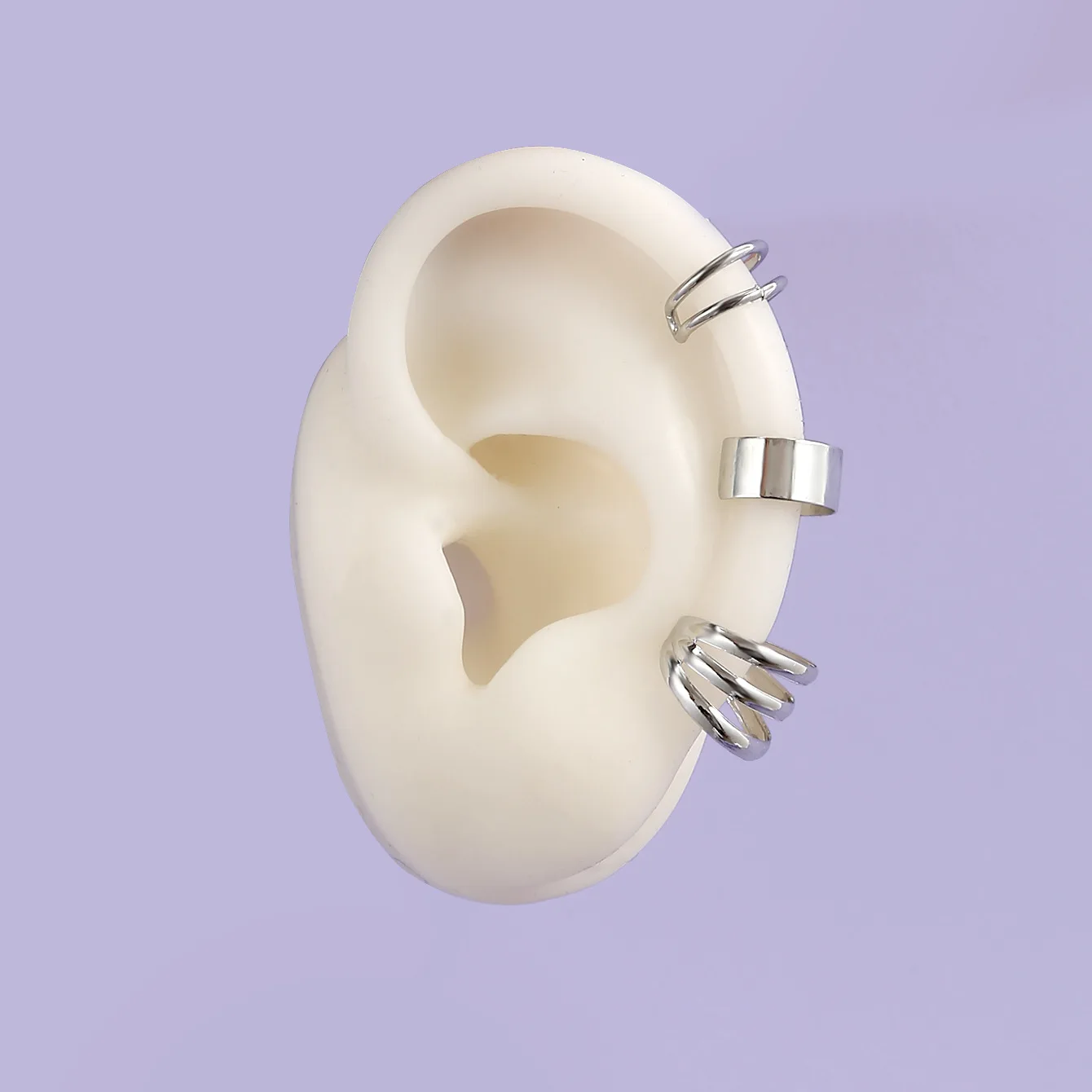 1set New Creative Minimally Designed Ear Bone Clip With No Ear Hole Small And Unique Design Light Luxury Ear Clip 3-Piece Set