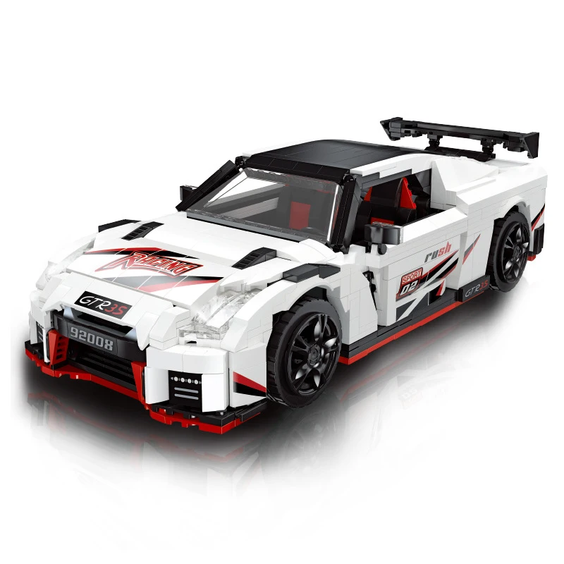 

Технический строительный блок, масштаб 1:8, NISMOES GTR R35, японский суперспортивный автомобиль, 2,4 ГГц, автомобиль с дистанционным управлением, кирпич, радиоуправляемая игрушка для подарков