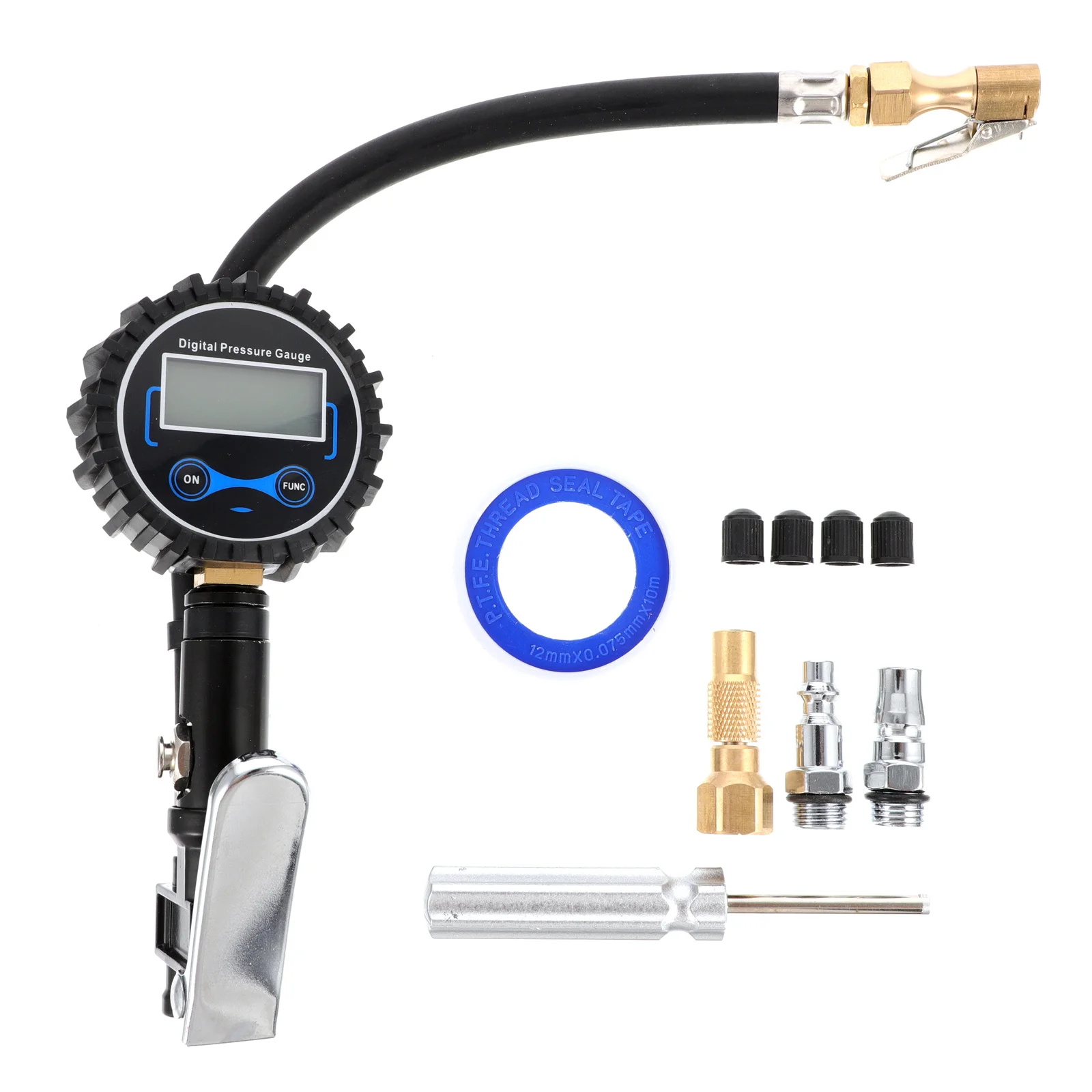 

Digital Tire Pressure Gauge Large Screen Display Inflation Meter Heavy Duty Metal Quick Connect Car Tires Tyre Inflator Repair