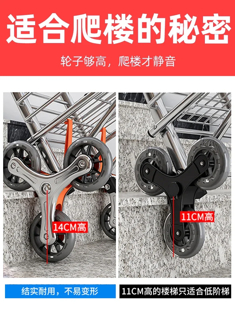 Shopping for Vegetables Small Pull Car Folding Hand Pull Car Household Cart Pull Cargo Pull Rod Trailer for The Elderly Portable