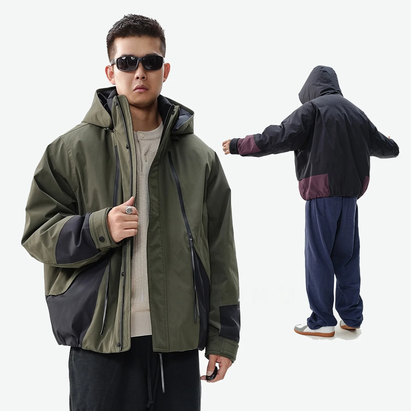 

Высококачественная мужская уличная куртка с капюшоном, 90% белый пух, рабочая одежда, на флисовой подкладке, ветрозащитная, теплая верхняя одежда