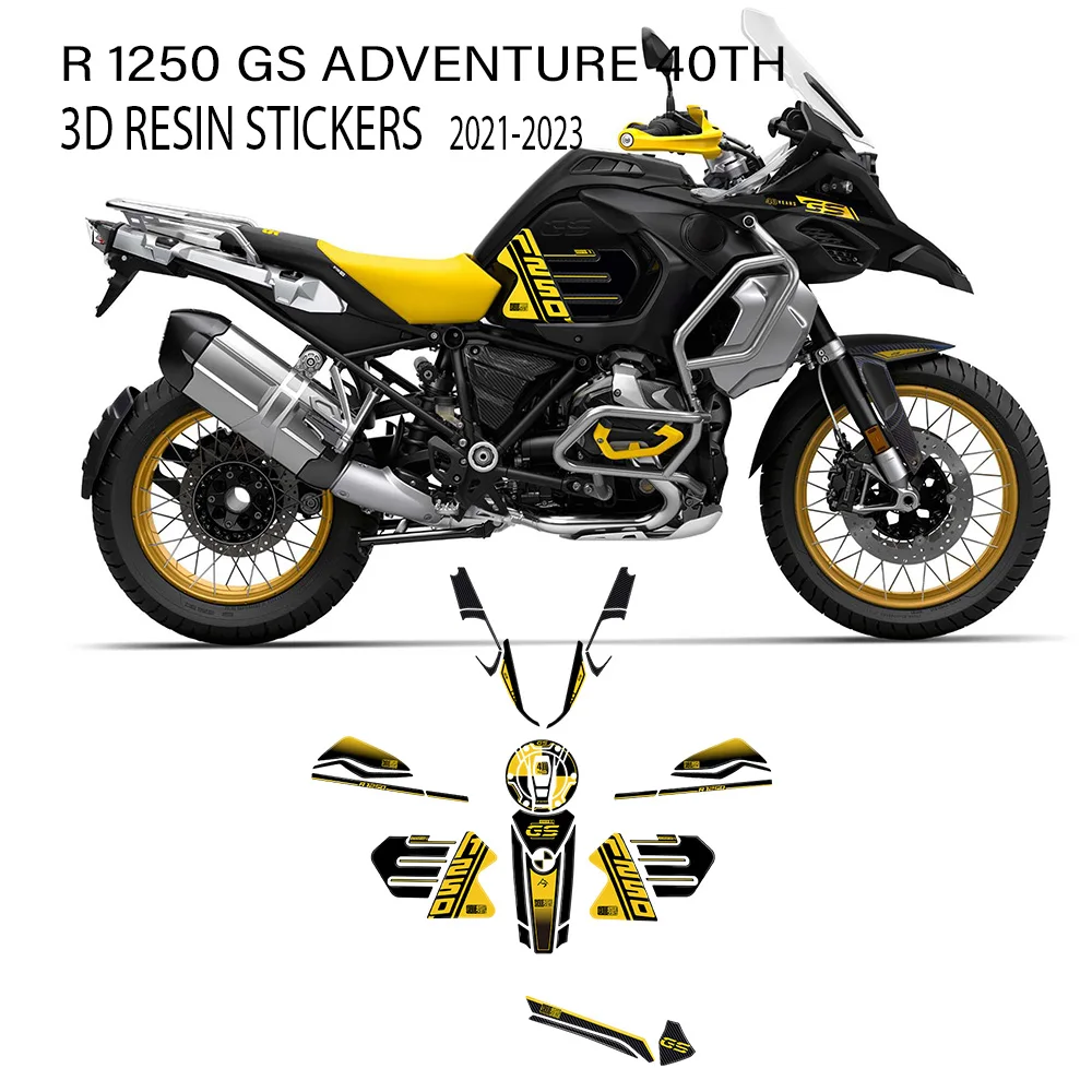 

r1250 gs accessories Motorcycle 3D Epoxy Resin Sticker Kit For BMW R 1250 GS Adventure 40th R1250 GS Adventure 2021 - 2023