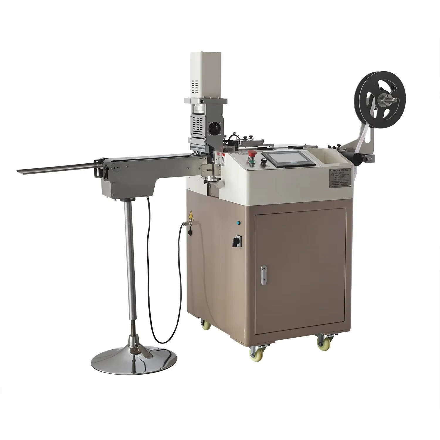 JC-3080 Automatic Ultrasonic Clothing Ribbon Label Cutting Machine Garment Care Label Cutting Machine