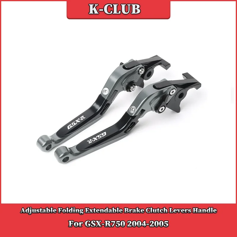 

Motorcycle Adjustable CNC Brake Clutch Levers Handle Handlebar Grips Ends For SUZUKI GSXR750 GSX-R750 2004-2005