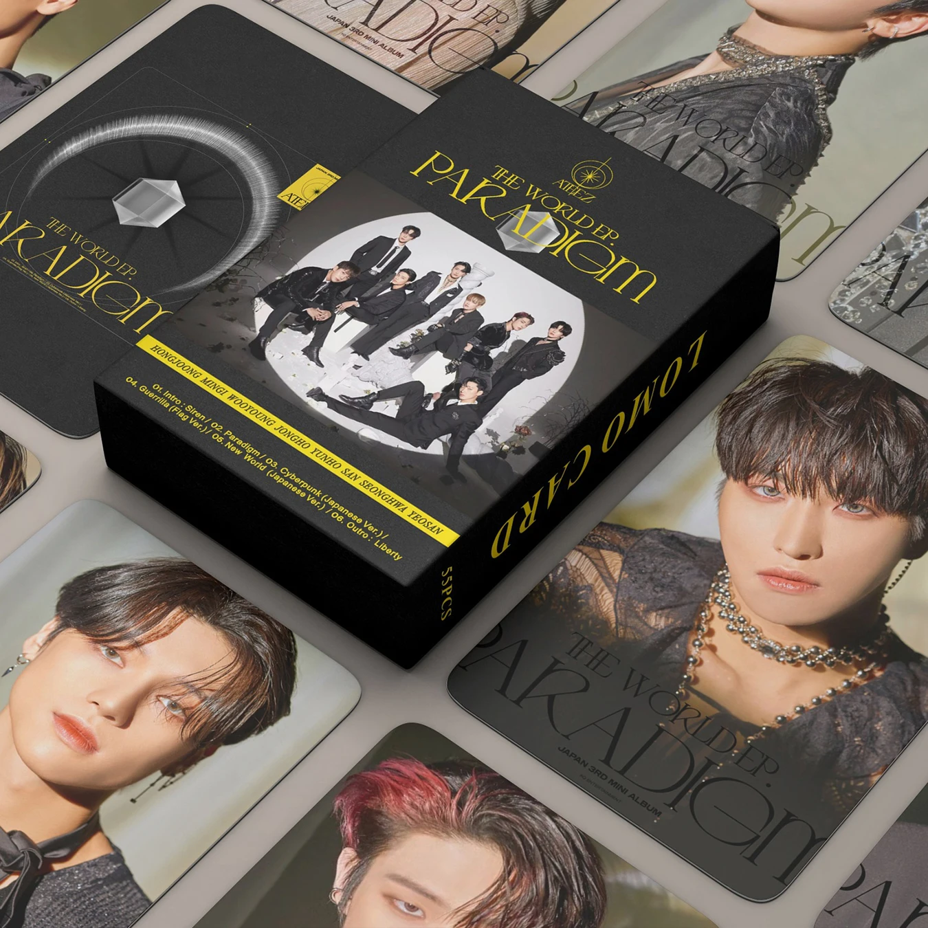 

55 шт./комплект, постеры для фотоальбома, постеры для поклонников 55pcs/set Kpop ATEEZ Paradigm Lomo Cards New Photo Album Photocards Posters for Fans Collcetion K-pop Ateez Postcards