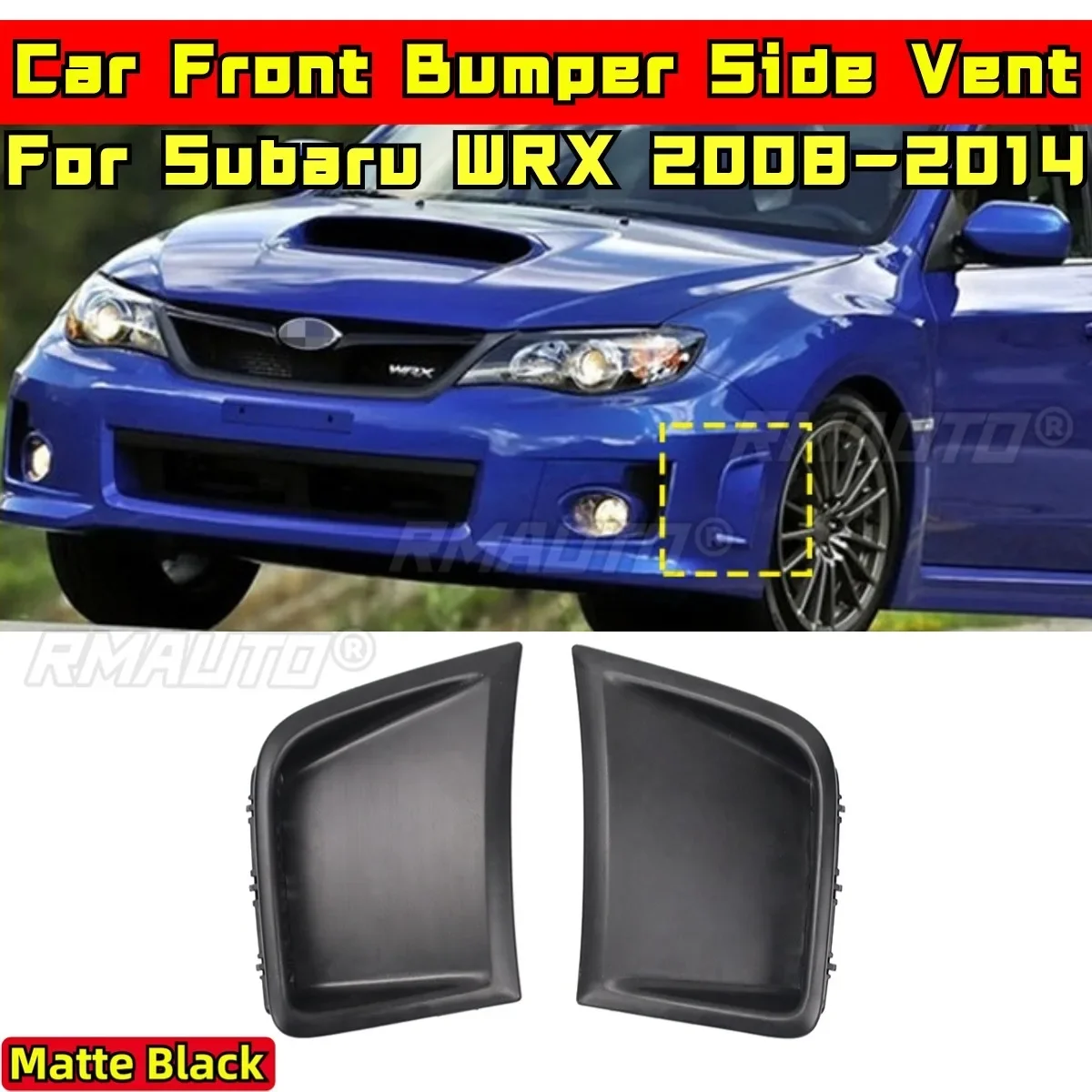 For Subaru WRX 2008-2014 Body Kit Air Vent Outlet Covers Car Front Bumper Side Vent For Subaru WRX 2008-2014 Car Accessories