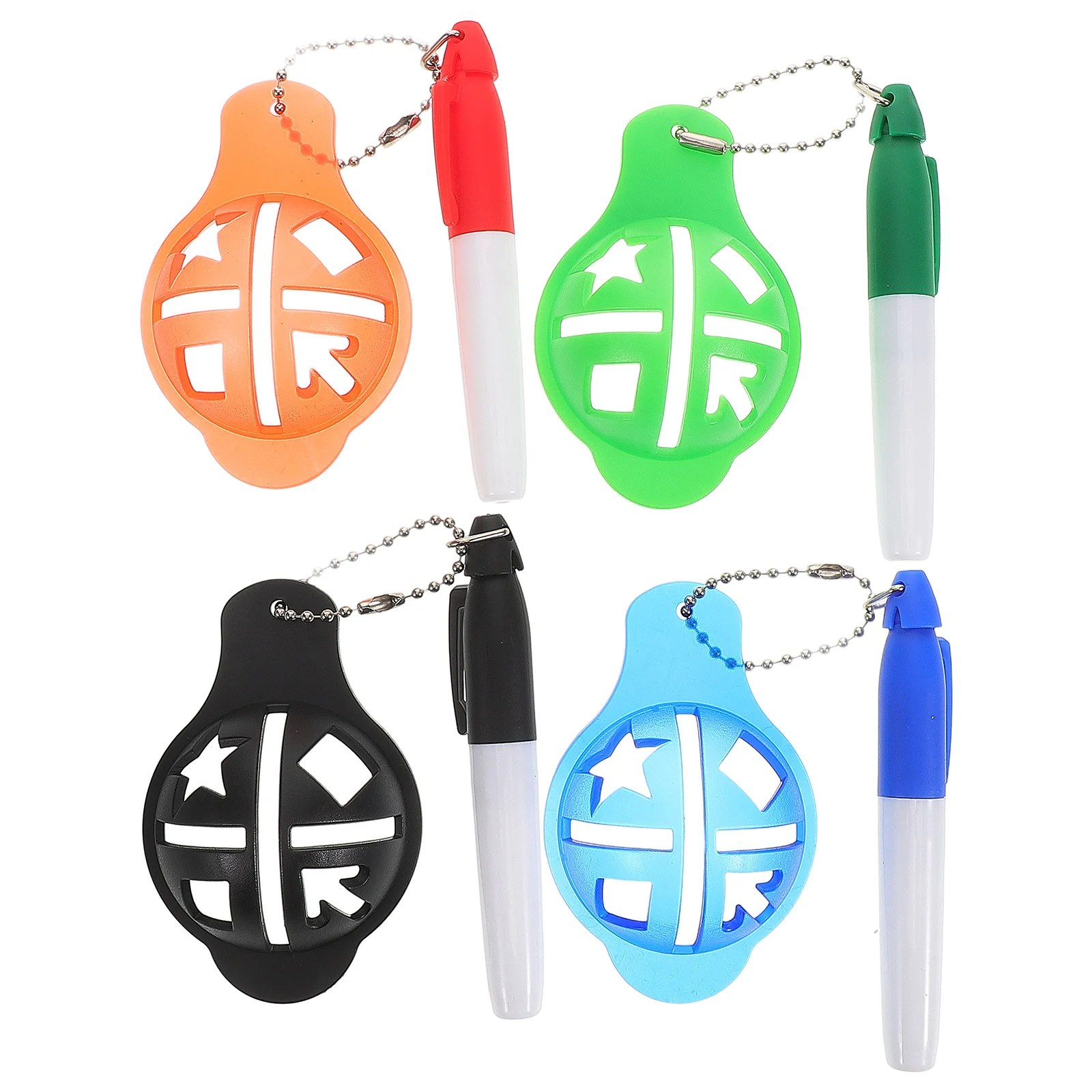 

4 Pcs Golf Marker Ball Stamp Marking Tool Scribe Stencil Template Abs Drawing Line Accessories Pens