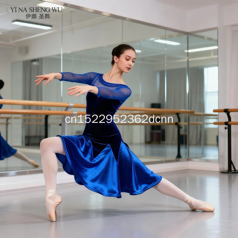 여성용 표준 볼룸 댄스 드레스 고급 버건디 왈츠 댄스복 성인용 긴 소매 볼룸 대회용 댄스 드레스