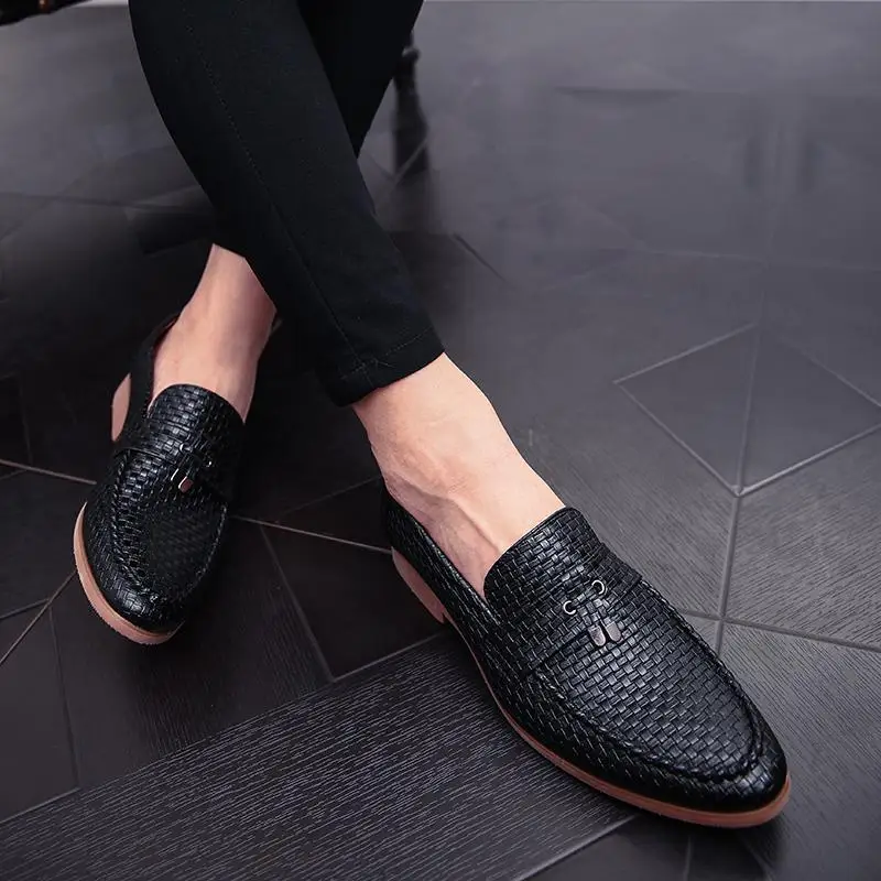 Męskie z prawdziwej skóry Oxford Business Casual praca w biurze ślubne męskie mokasyny eleganckie buty męskie