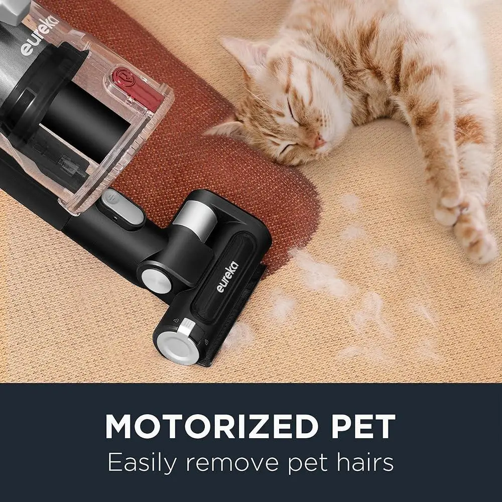 مكنسة كهربائية لاسلكية خفيفة الوزن 450 وات محرك BLDC LED المصابيح الأمامية فلتر HEPA أداة شعر الحيوانات الأليفة 120 دقيقة وقت التشغيل عصا يده