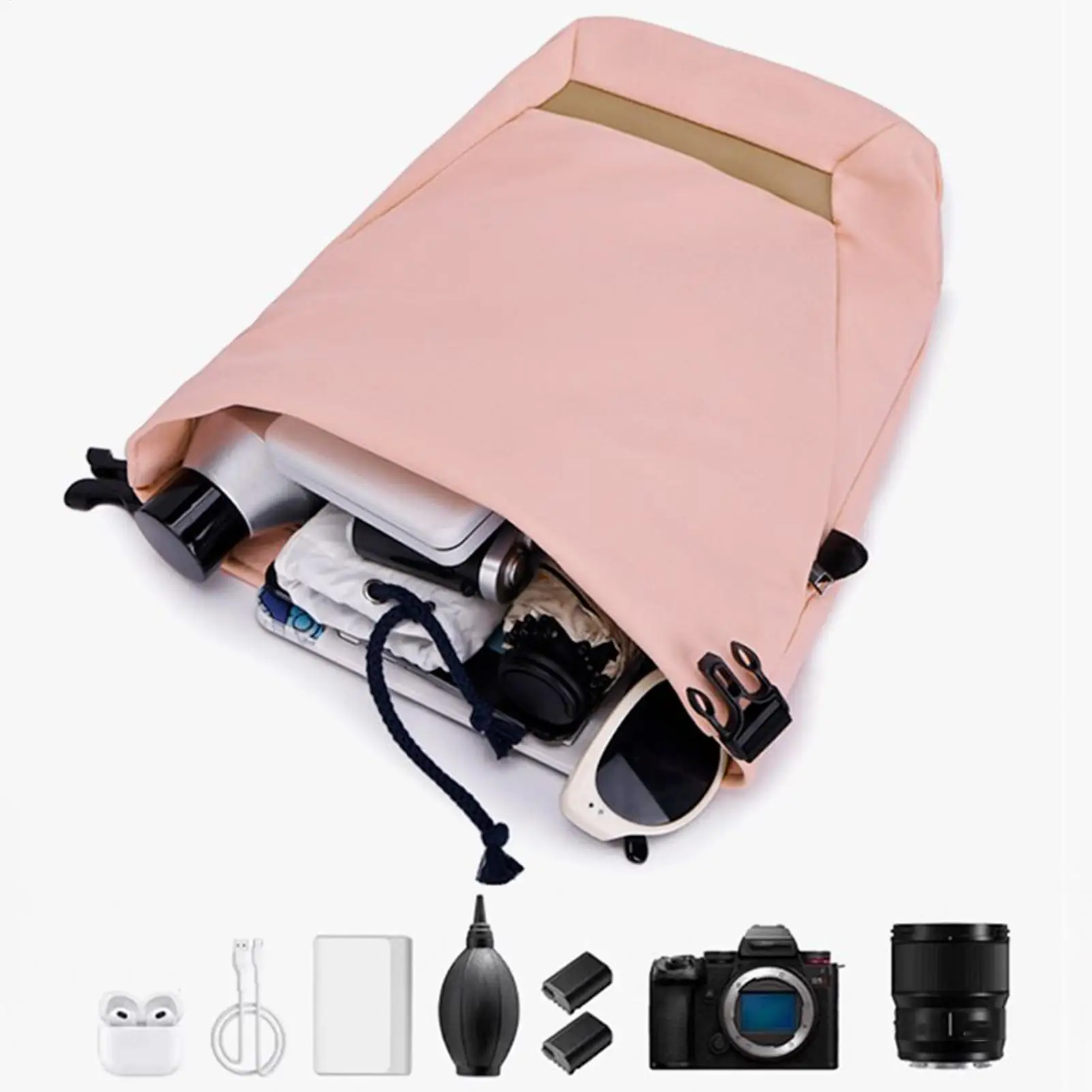 

Nylon Camera Shoulder Bag DSLR Camera Bag Waterproof Sling Pouch For Students Photographer Everyday Carry Outdoor Travel Trip