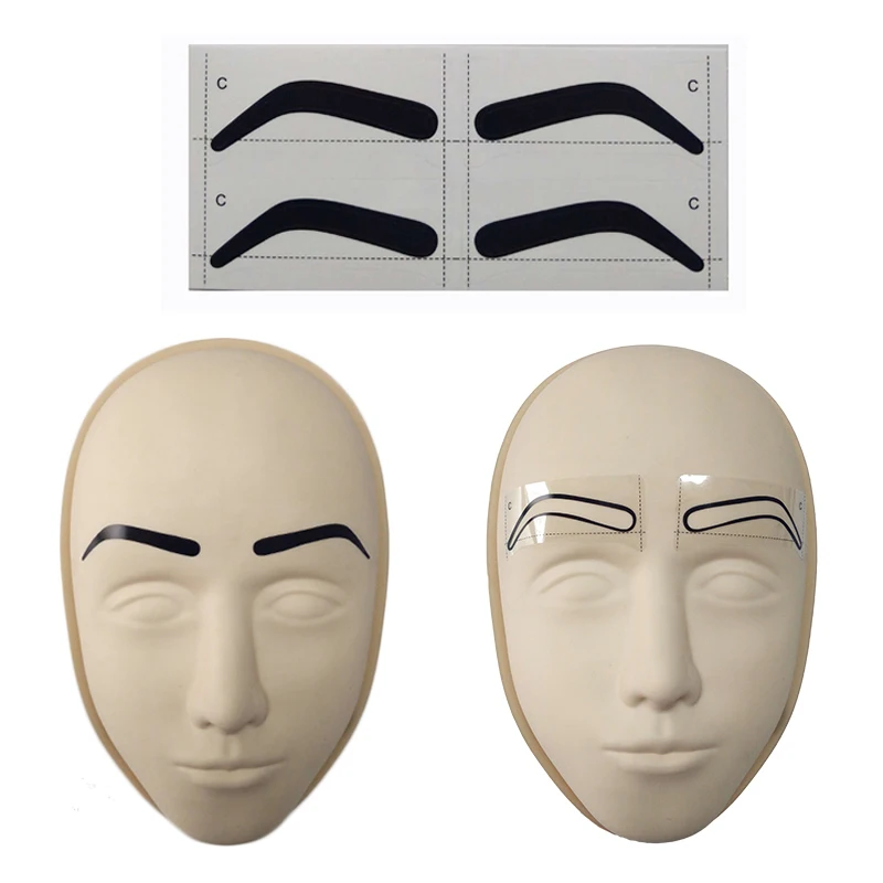 Disposable Airbrush Eyebrow Sticker Microblading Tool Brow Mapping Guide Brow Stencil Brow Shape Tape PMU Accessories Supplies