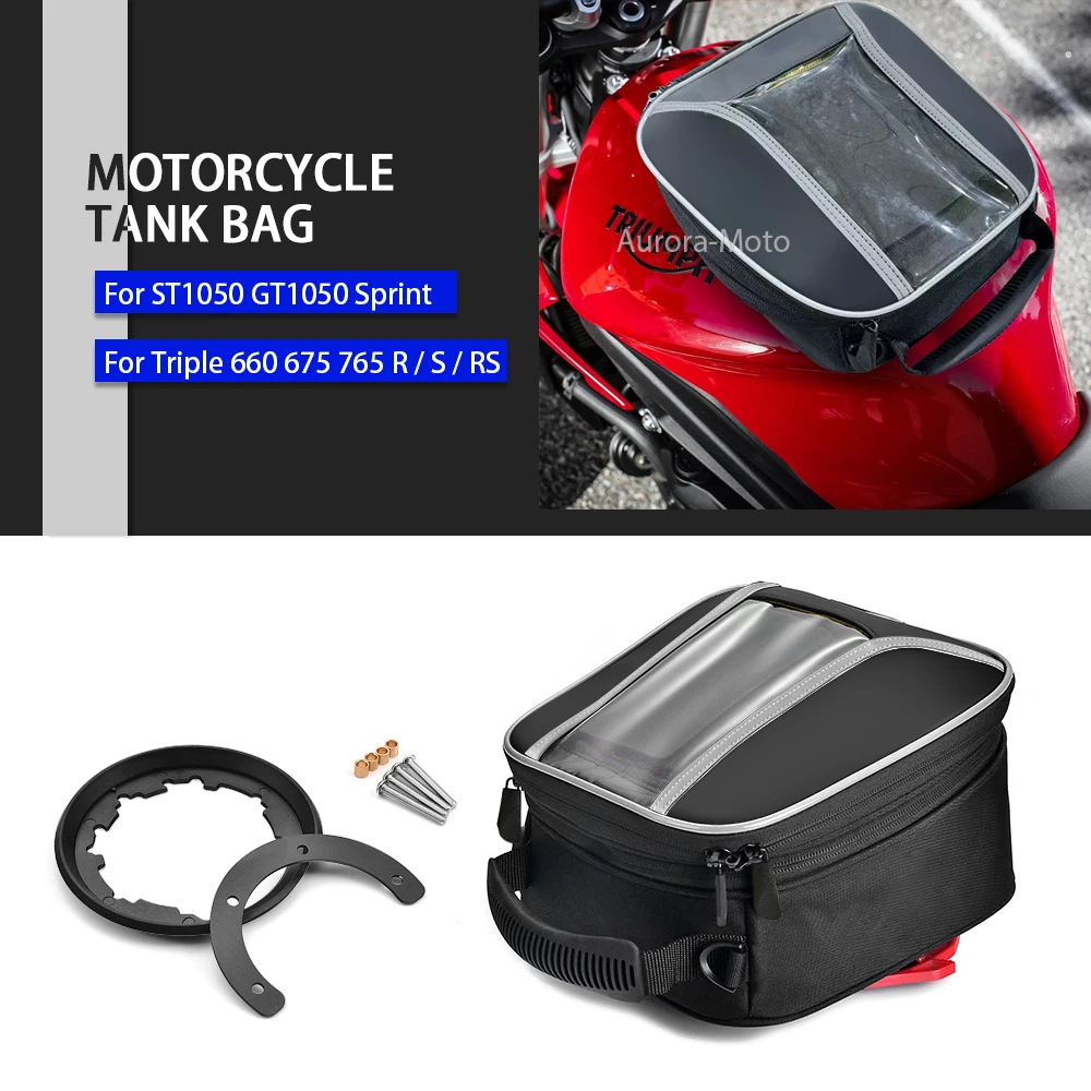 Tanklock Fuel Tank Bag For ST1050 GT1050 SPRINT Street Triple 660S 675R 765S 765R 765RS Tankbag Motorcycle Navigation ﻿