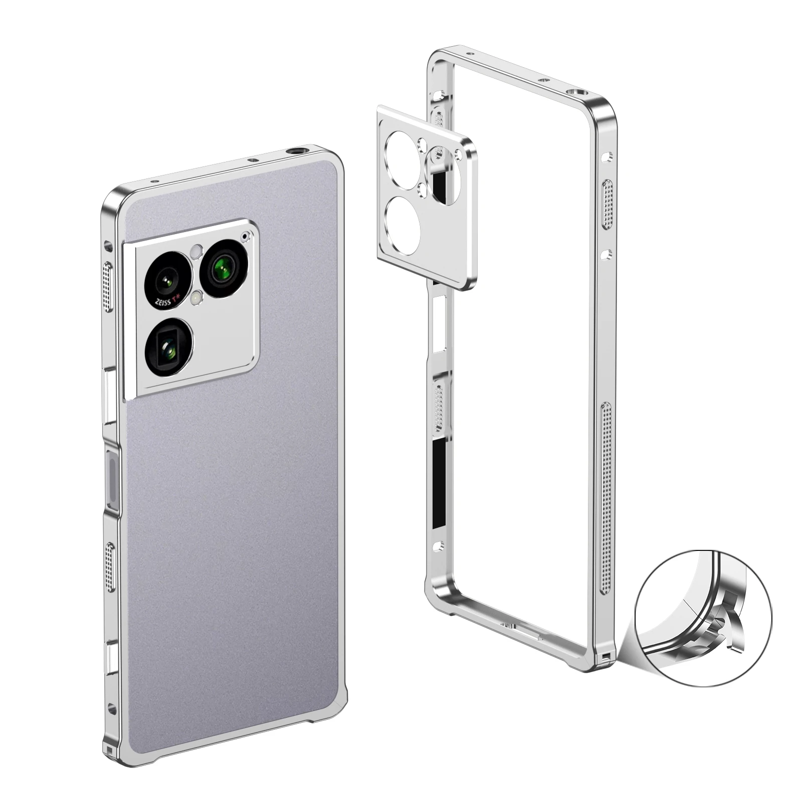 Capa de Metal para Sony Xperia 1 VIII com Tampa de Lente de Metal e Dissipação de Calor, Estrutura Dividida em Liga de Alumínio para Sony Xperia 1 VIII
