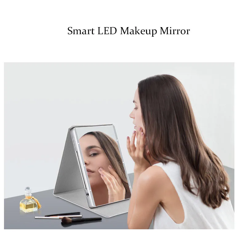 New Arrival Profession Beauty Equipment Home Use Rechargeable Face Body Red Light Therapy Photon Treatment With Makeup Mirror