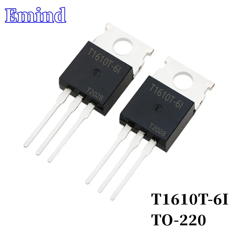 

20/50/100/200/500Pcs T1610T-6I Triac 16A/600V TO-220 DIP Thyristor Large Chip