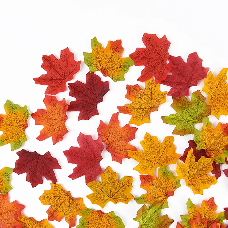 100pieces Artificial Autumn Maple Leaves Wedding Party Scrapbooking Decor Photo Prop Artificial Maple Leaves Artificial Plants