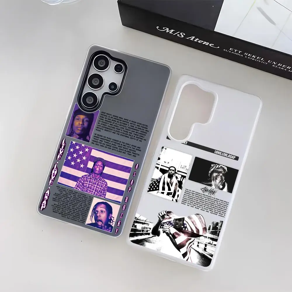 A-A$AP Rocky Rapper Music Phone Case For Samsung Galaxy S25 S24 S23 Ultra, Jelly Clear Case Soft TPU Anti-drop Protection