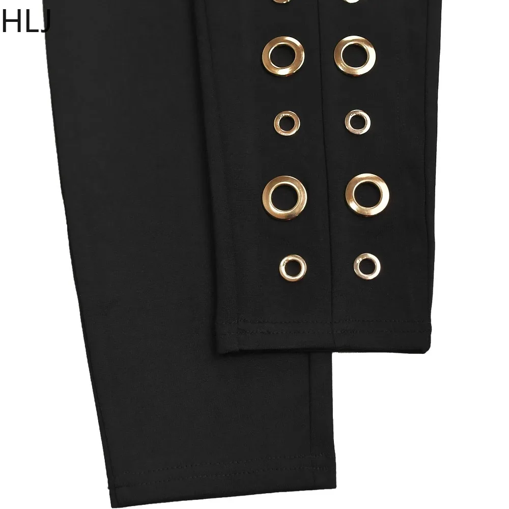 HLJ Sexy Hole Patchwork Bodycon Jumpsuit Women Spaghetti Strap Sleeveless Backless One Piece Rompers Female Streetwear Overalls