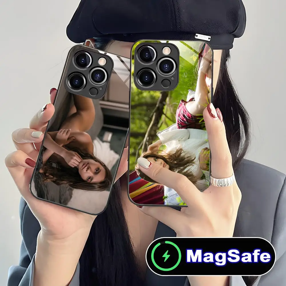 Mila Azul Mobile Phone Case for iPhone 17 16 15 14 13 12 11 Air Pro Max Plus Mini MagSafe Glass Colorful Cover Luxury Cellphones