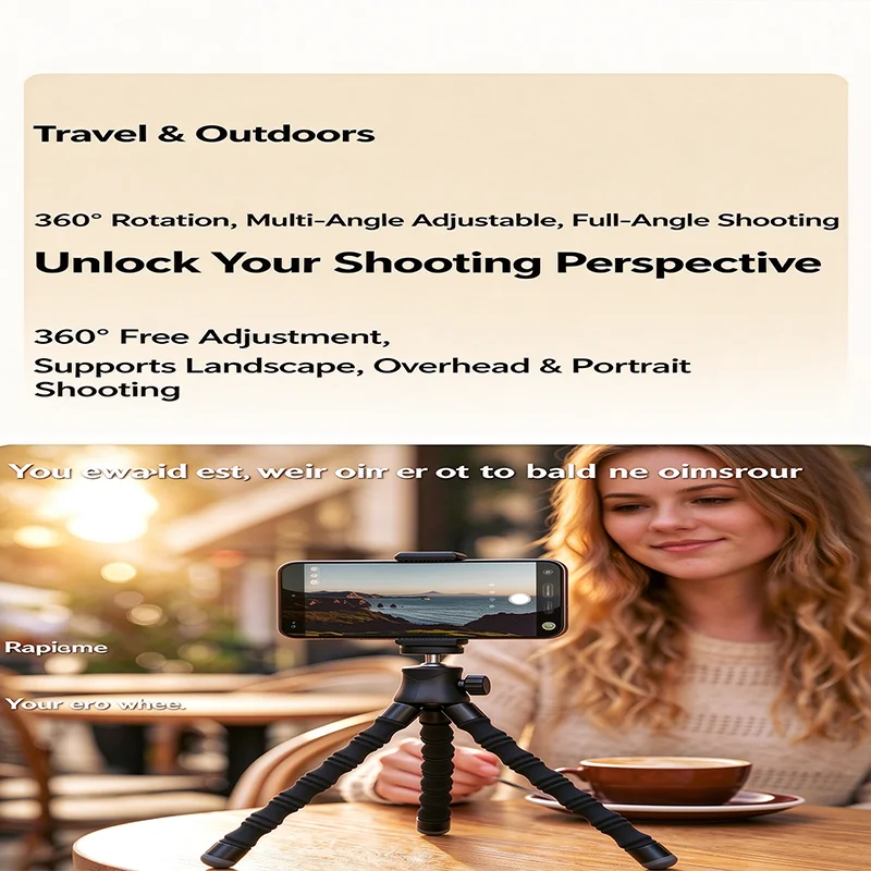 For The Insta360 Luna Pro/X/DJI Motion Camera Octopus Tripod Adjustable Angle Multiple-scene Shooting Convenient Storage Stand