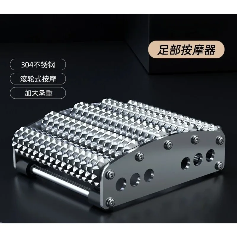 Stainless steel foot massager, roller type foot therapy device, acupressure, automatic massage according to the sole of the foot