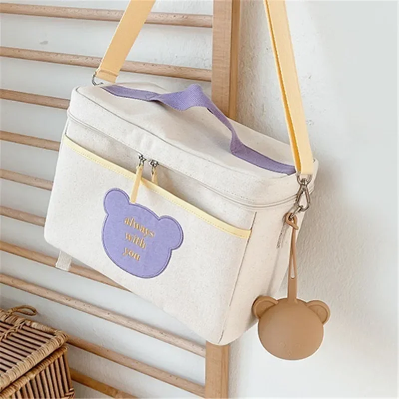 1 Piece Korean Fashion Paicifier Case for Strollers Lovely Cartoon Bear Mommy Bag Nipple Storage Box Silicone Pacifier Storage