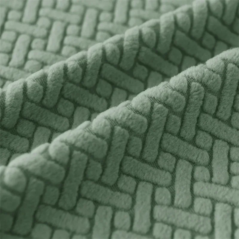 2 teile/satz Jacquard Flügel Stuhl Abdeckungen Einfarbig Stretch Wingback Sessel Schonbezüge Anti-schmutzige Möbel Protector Dekor – Detail 6