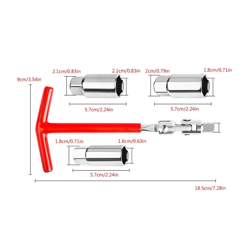 Junta 16mm 18mm 21mm giratóriaspark plug manga soquetechave 3/8 carro vela ignição ferramenta remoção dropshipping