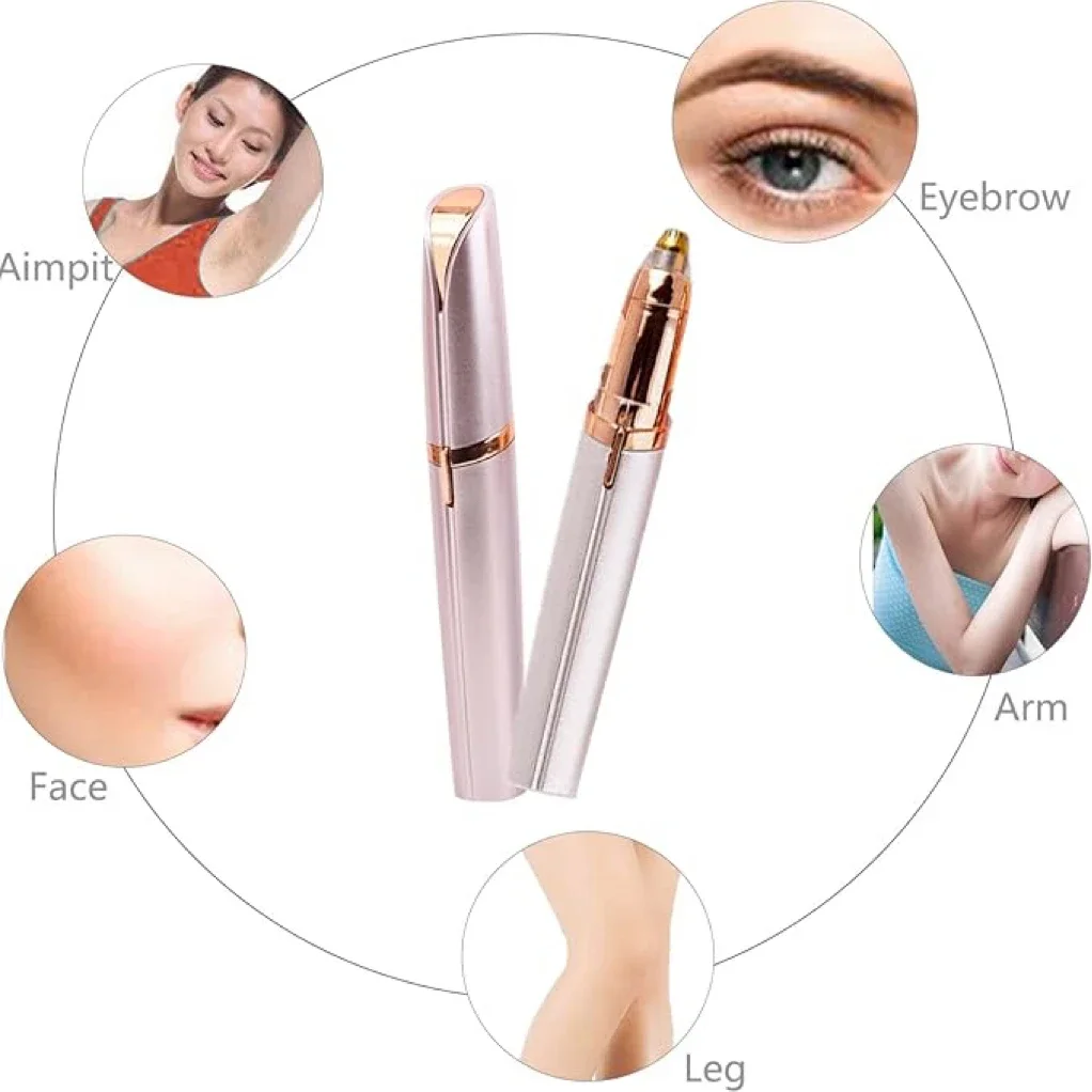 Portable Electric Eyebrow Trimmer Pen for Women, Painless Precision Eyebrow Shaver Razor Tool for Face, Fingers