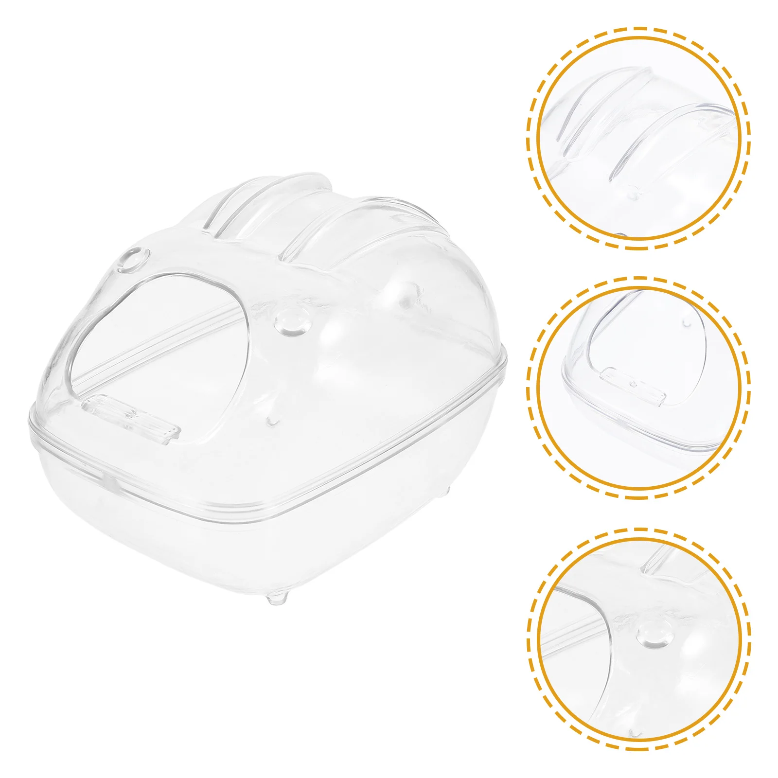 

Hamster Sand Bathroom Acrylic Bath Basin Small Animal Sand Bath Case Guinea Pig Cage Accessory Litter Box Easy Maintain