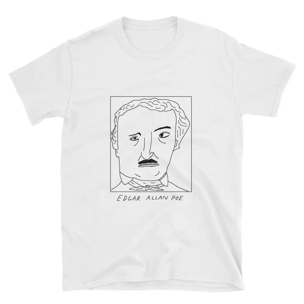 Badly Drawn Authors Edgar Allan Poe T Shirt FREE Worldwide Delivery