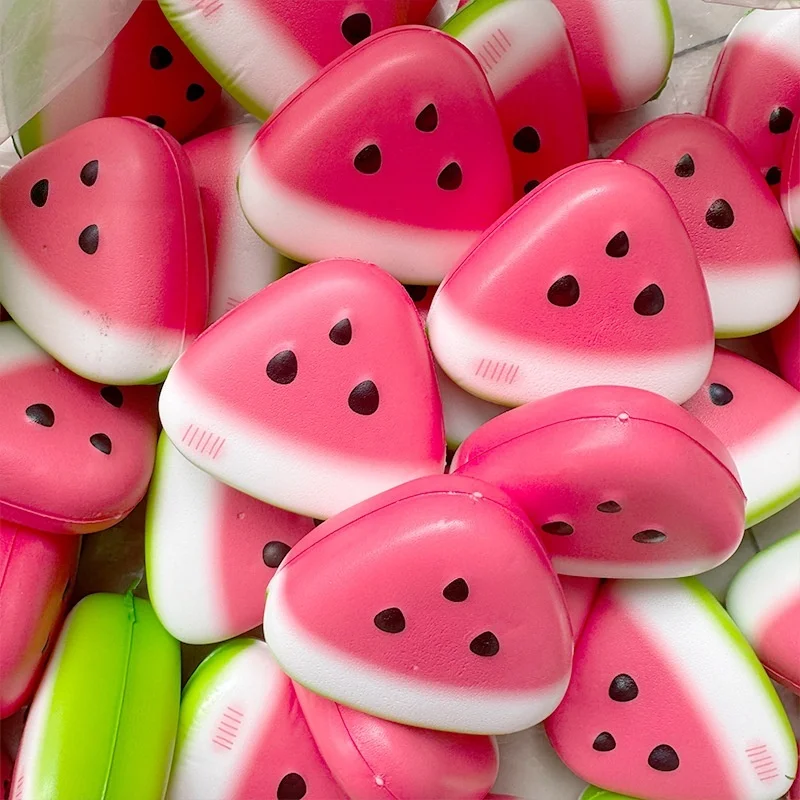 1/3/5 Stück Niedliche Wassermelonen-Quetschspielzeuge, langsam aufsteigend, weiches Stressabbau-Spielzeug, Kawaii-Frucht-Sensorik-Fidget-Spielzeuge für Kinder und Erwachsene – Detail 3