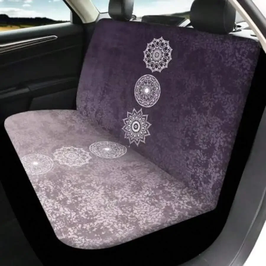 

Purple Mandala Car Seat Cover Universal Breathable Protector For Sedan SUV Pickup