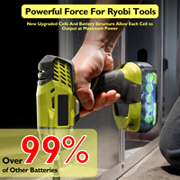 3500mAh for Ryobi P107 Replacement Lithium Battery Power Display 18V with Charger P100 P103 P197 P108 P109 P121 P189 P199 P192