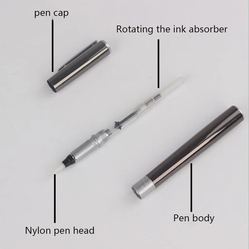 1 pcs Calligraphy pen brush pen new portable soft tap water pen can small Regular script by small fluff with ink Watercolor pen