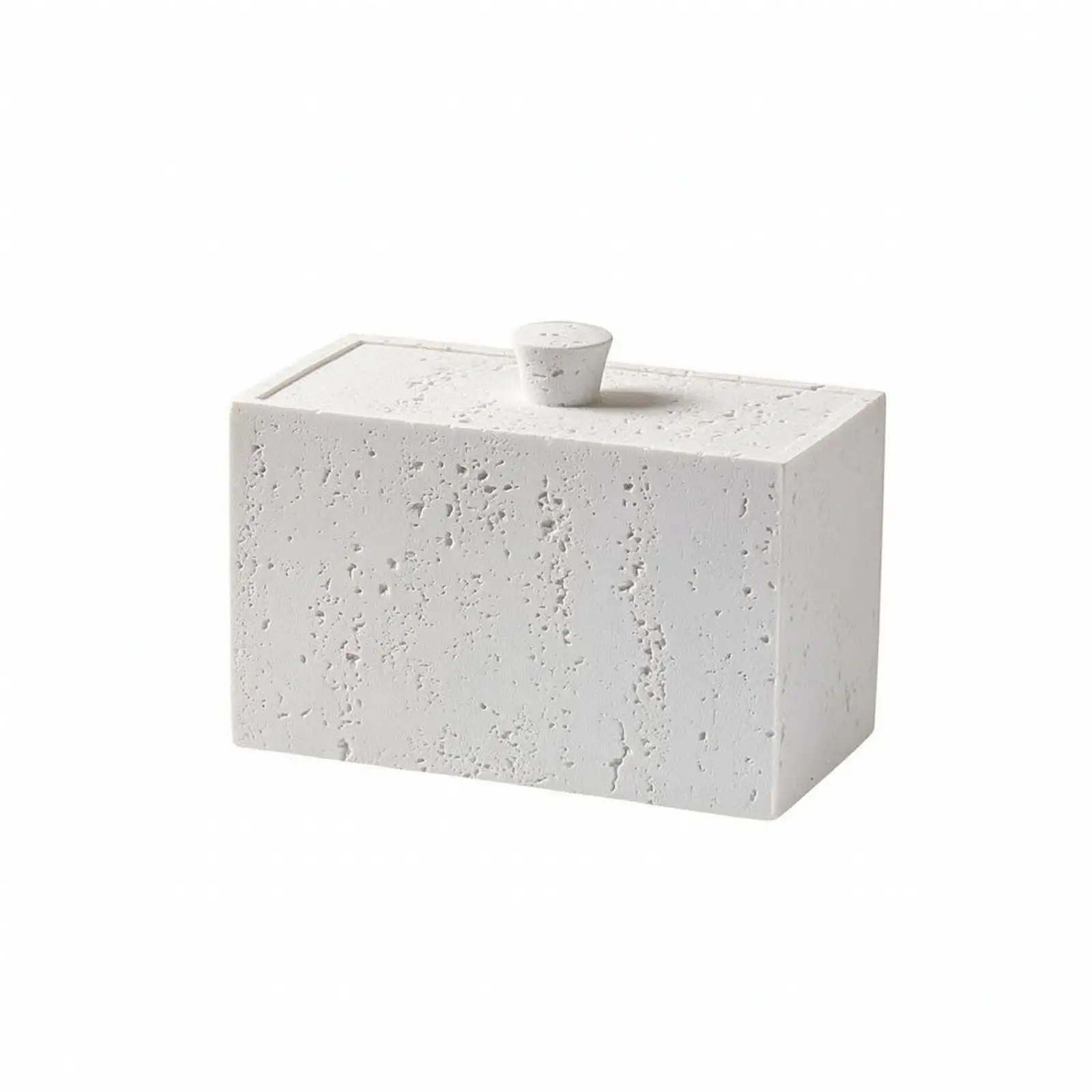 Sandstone Toothpick Holder Box with Divider for Floss Sugar Packets Tabletop Organizer