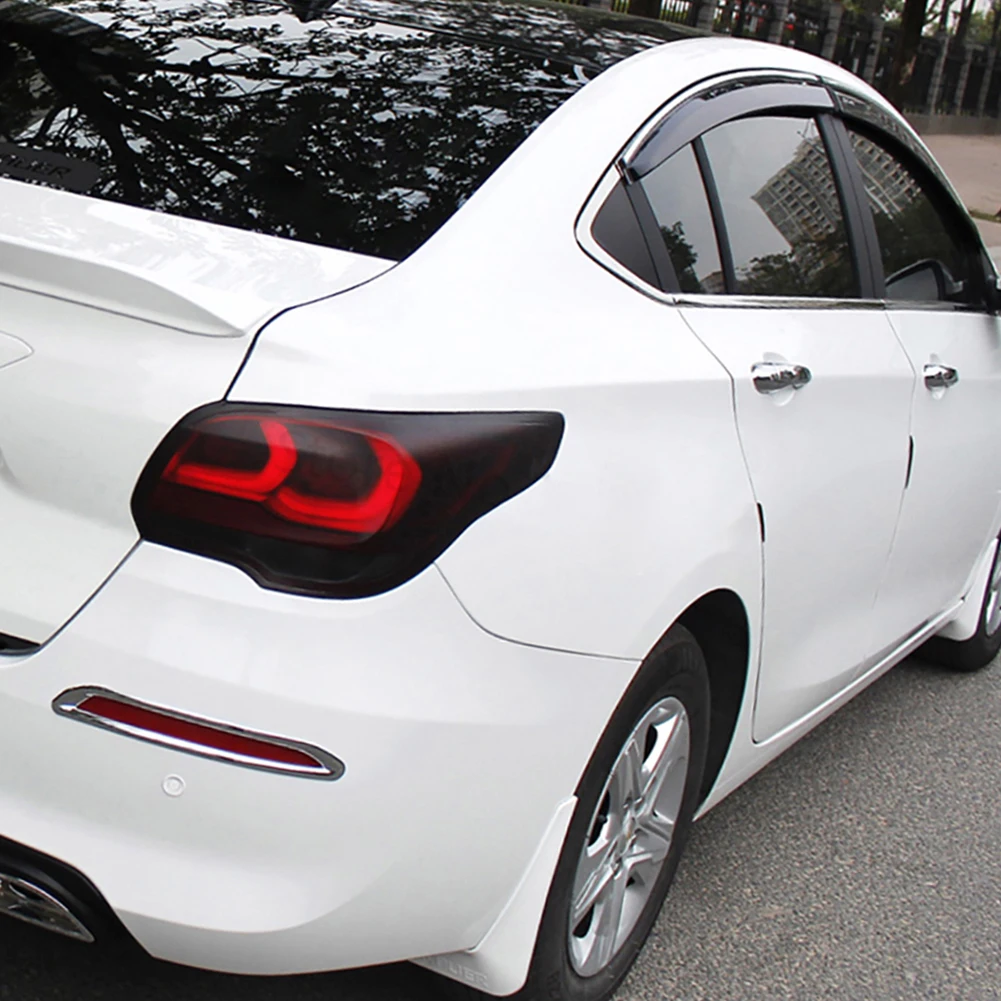 مات الأسود السيارات سيارة مصباح المرونة بولي كلوريد الفينيل فيلم للإزالة مقاومة للأشعة فوق البنفسجية المصباح الخلفي تينت الفينيل لاصق غشائي ورقة