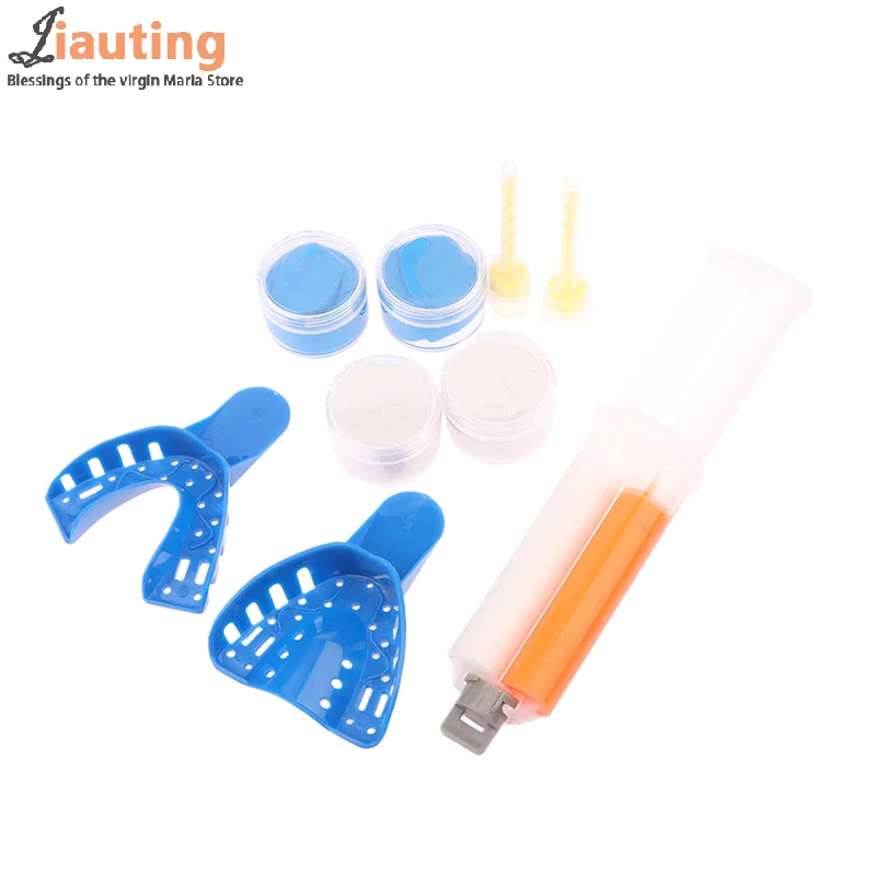 Materiale per impronte dentali Corpo leggero Base per mastice Mastice Catalizzatore Punte di miscelazione Kit Stampaggio per odontoiatria Materiali in silicone