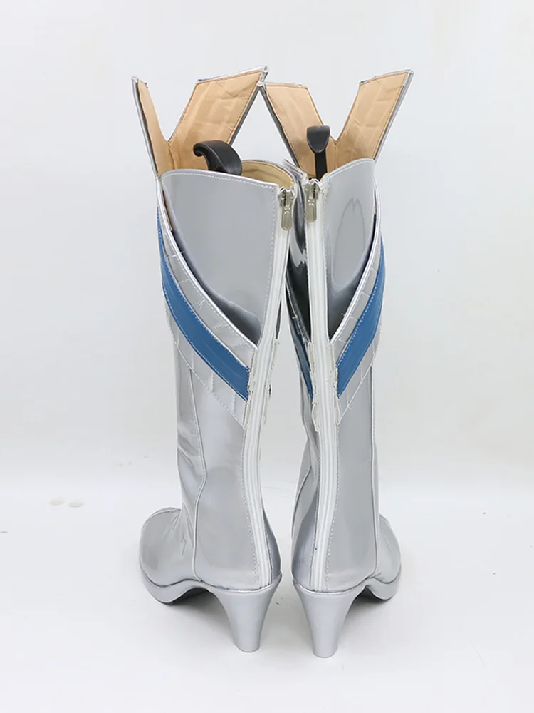 Emma Frost Cosplay Sapatos Botas Mulher Branca Rainha Botas de Festa de Halloween Custom Made