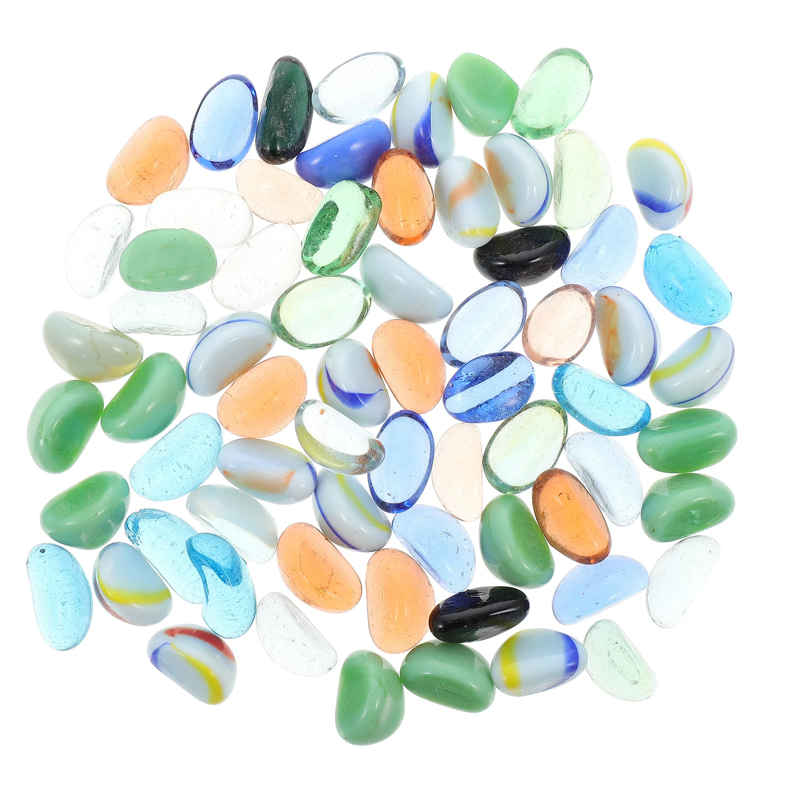 

1Set Aquarium Decorative Colored Stone Durable Luminous Fish Tank Glass Pebbles Aquarium Stone Decor Fish Tank Stones