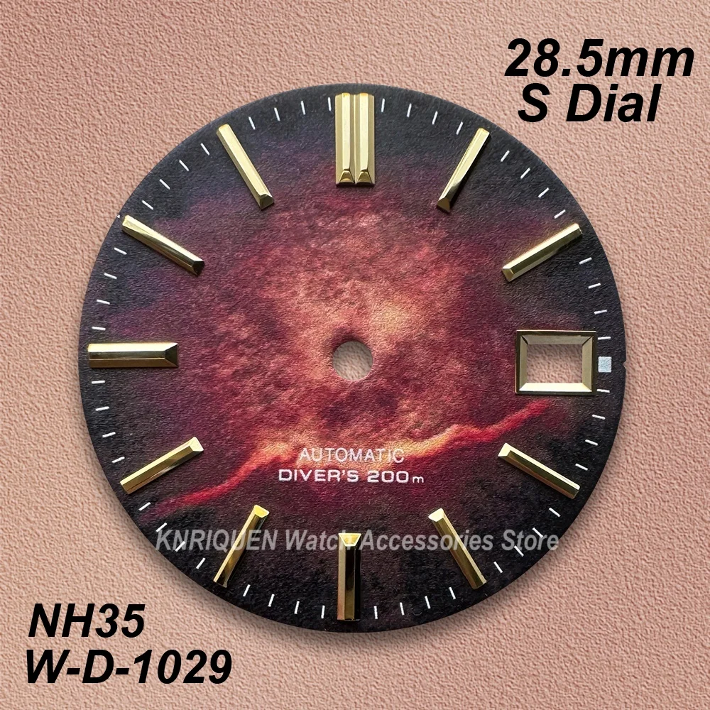 28.5mm 3D Printed Color S Dial Suitable For NH35 Movement High Quality Watch Modification Accessories  3/3.8O'clock