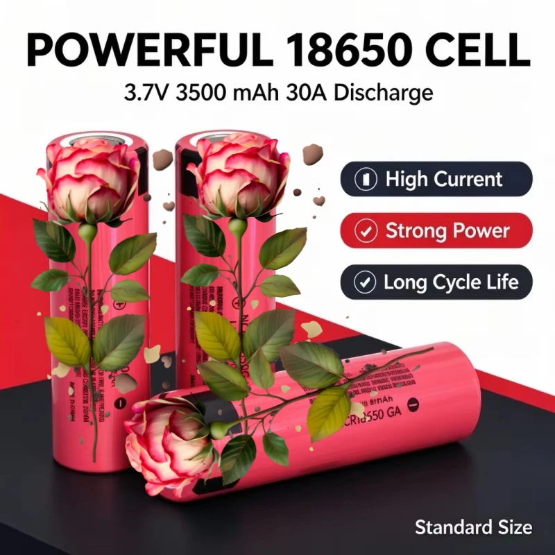 Lpega 18650 NCR18650 GA Rechargeable Battery 3.7V 3500mAh 30A Discharge Lithium Cell for Flashlight Toys Tools