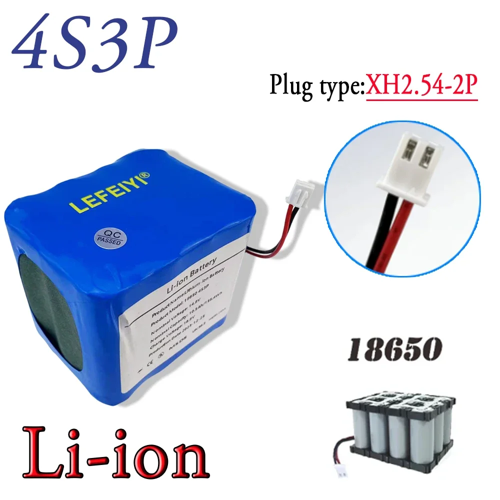 

4S3P 14.8V 10500mAh 18650 Li-iom Battery Pack with 5A BMS for Night Fishing Lamp Heater Miner's Lamp Amplifier Etc