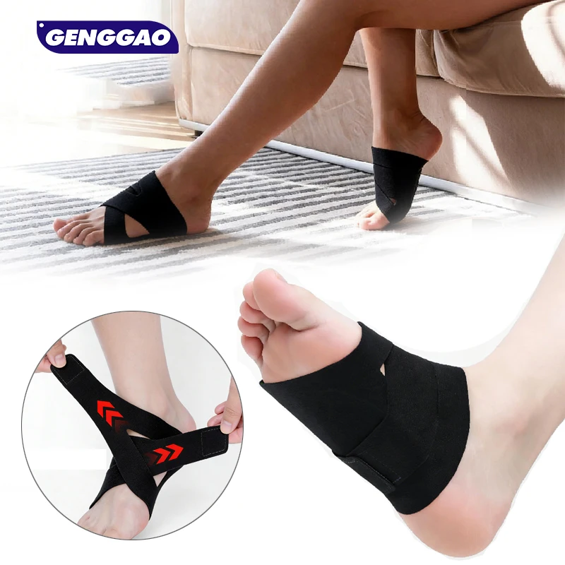 1Pcs Wearable Arch Support Inserts for Women & Men - Plantar Fasciitis Relief Arch Band for Flat Feet, High Arches, Adjustable